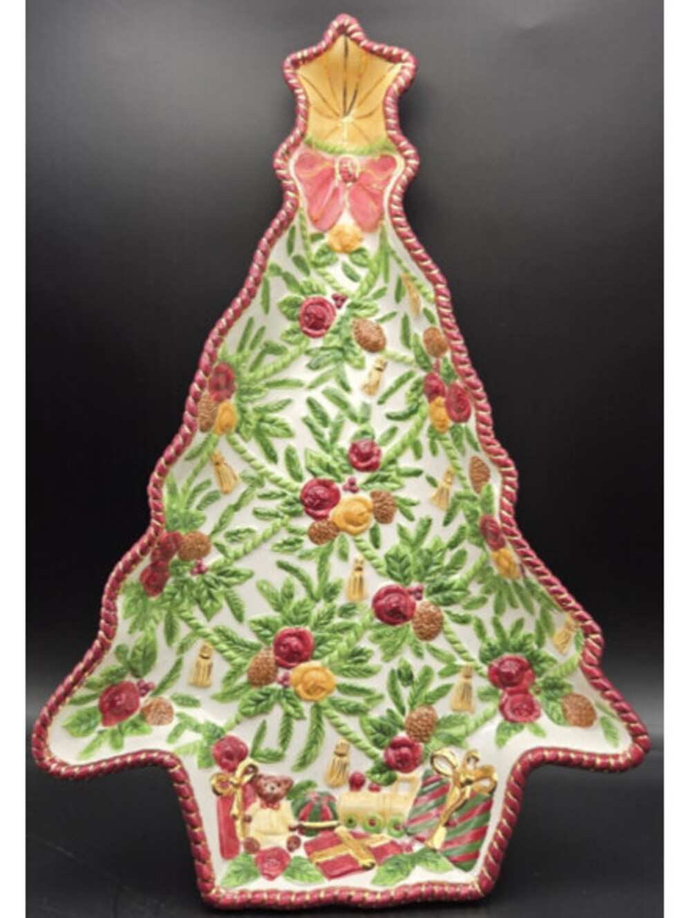 Royal Albert Old Country Roses Christmas Tree Platter Seasons of Colour 2002